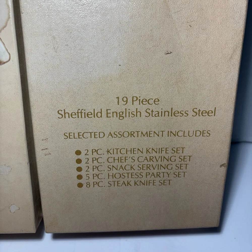 Sheffield English 19-Piece Stainless Steel Cutlery Set Carving Hostess Serving